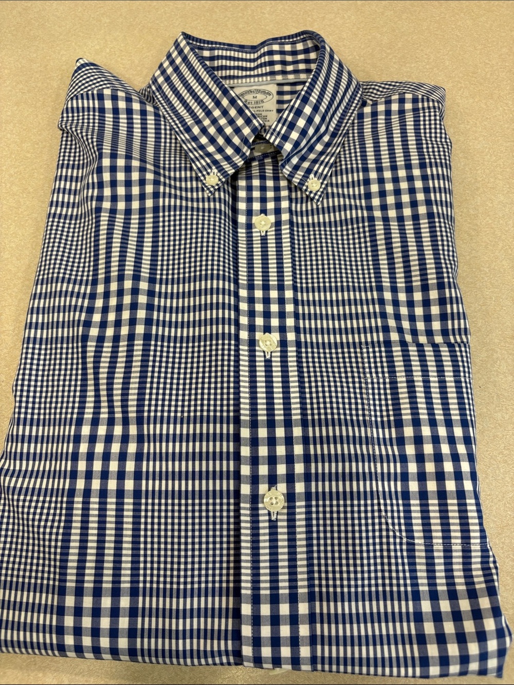 Brooks Brothers Blue and White Button-Down Shirt